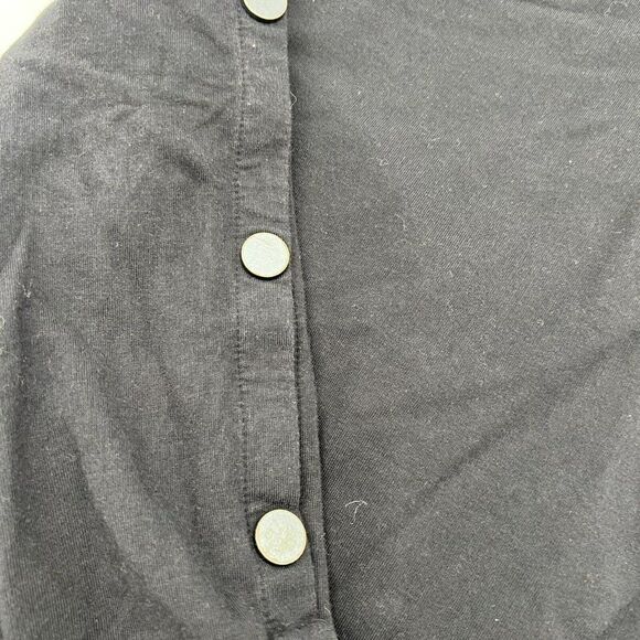 Cabi Snap Sleeve Sweatshirt Black Pullover top size Small #3686 - Picture 2 of 4